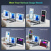 TUTT 14'' Portable Dual Laptop Monitor Triple Screen Extender | Laptop Cooling Base | 360° Rotation Stand | F3 for 12-17” Laptop Built-In Speaker | Technical Support Line - TUTT