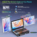 TUTT 14'' Portable Dual Laptop Monitor Triple Screen Extender | Laptop Cooling Base | 360° Rotation Stand | F3 for 12-17” Laptop Built-In Speaker | Technical Support Line - TUTT