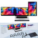 TUTT 14'' Portable Dual Laptop Monitor Triple Screen Extender | Laptop Cooling Base | 360° Rotation Stand | F3 for 12-17” Laptop Built-In Speaker | Technical Support Line - TUTT