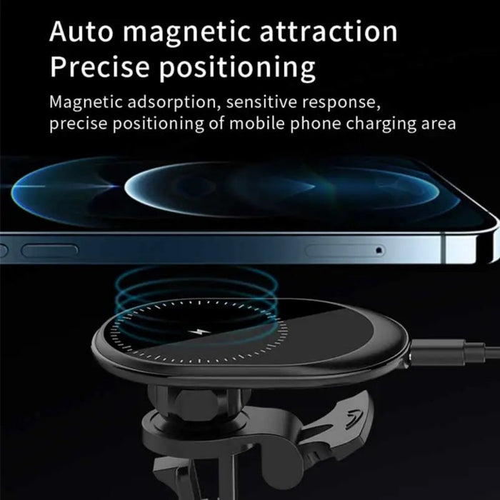 TUTT 15W Qi Magnetic Wireless Car Phone Holder Charger 360° Adjustable