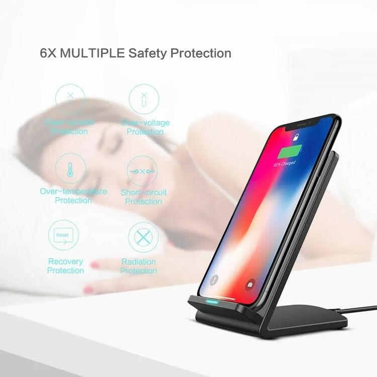 TUTT 15W Wireless Foldable Charger Stand Pad Compatible with iPhone 14/13/12/SE 2020/11/XS Max/XR/X/8 Plus