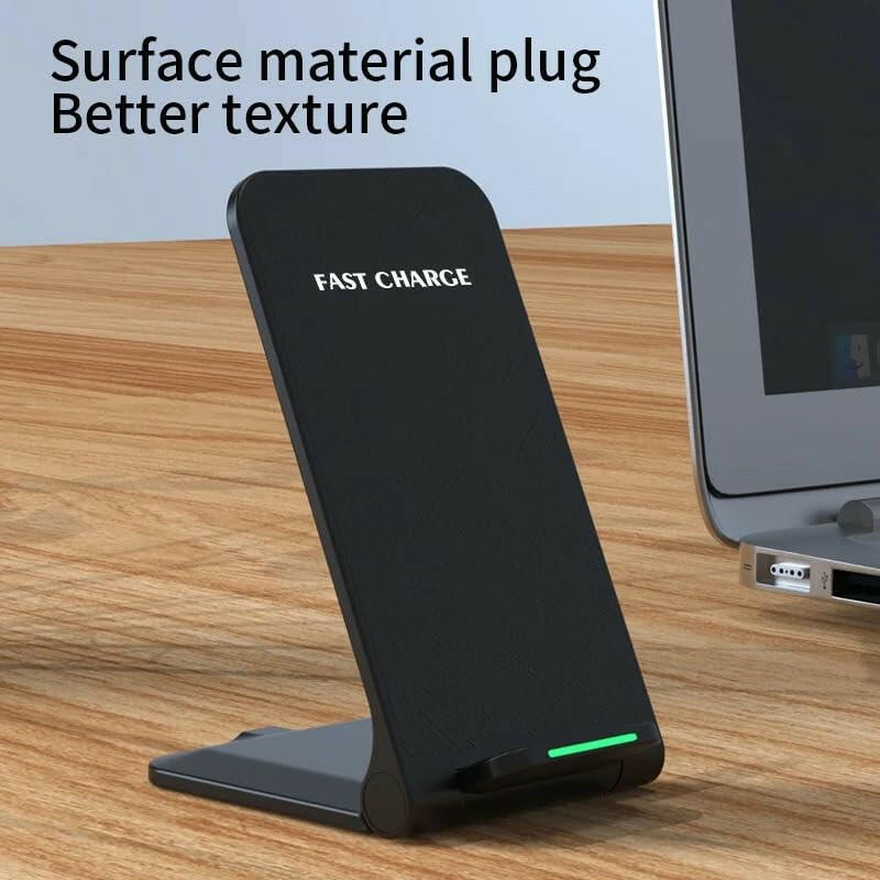 TUTT 15W Wireless Foldable Charger Stand Pad Compatible with iPhone 14/13/12/SE 2020/11/XS Max/XR/X/8 Plus