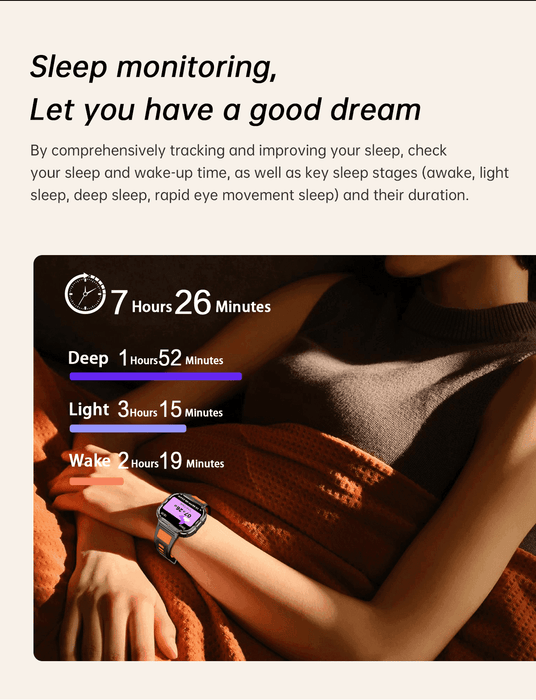 TUTT 2.0" Dial Smart Watch | Rugged Military | Health and Fitness Tracking | Flashlight | NX23 Smartwatches For Men - TUTT