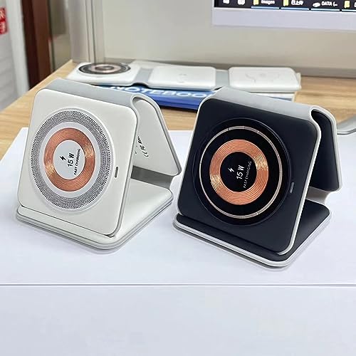 TUTT 3 in 1 Wireless Magnetic Foldable Charger Station Compatible with iPhone 14/13/12/11 AirPods