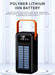 TUTT 60,000 mAh Solar Power Bank | Fast Charging | Built-In Cables | Flashlight | PowerBanks PD 22.5W Portable Phone Mobile Charger - TUTT