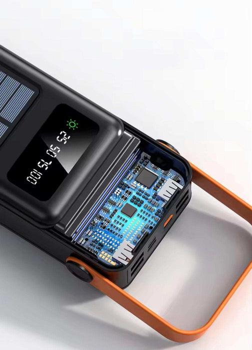 TUTT 60,000 mAh Solar Power Bank | Fast Charging | Built-In Cables | Flashlight | PowerBanks PD 22.5W Portable Phone Mobile Charger - TUTT