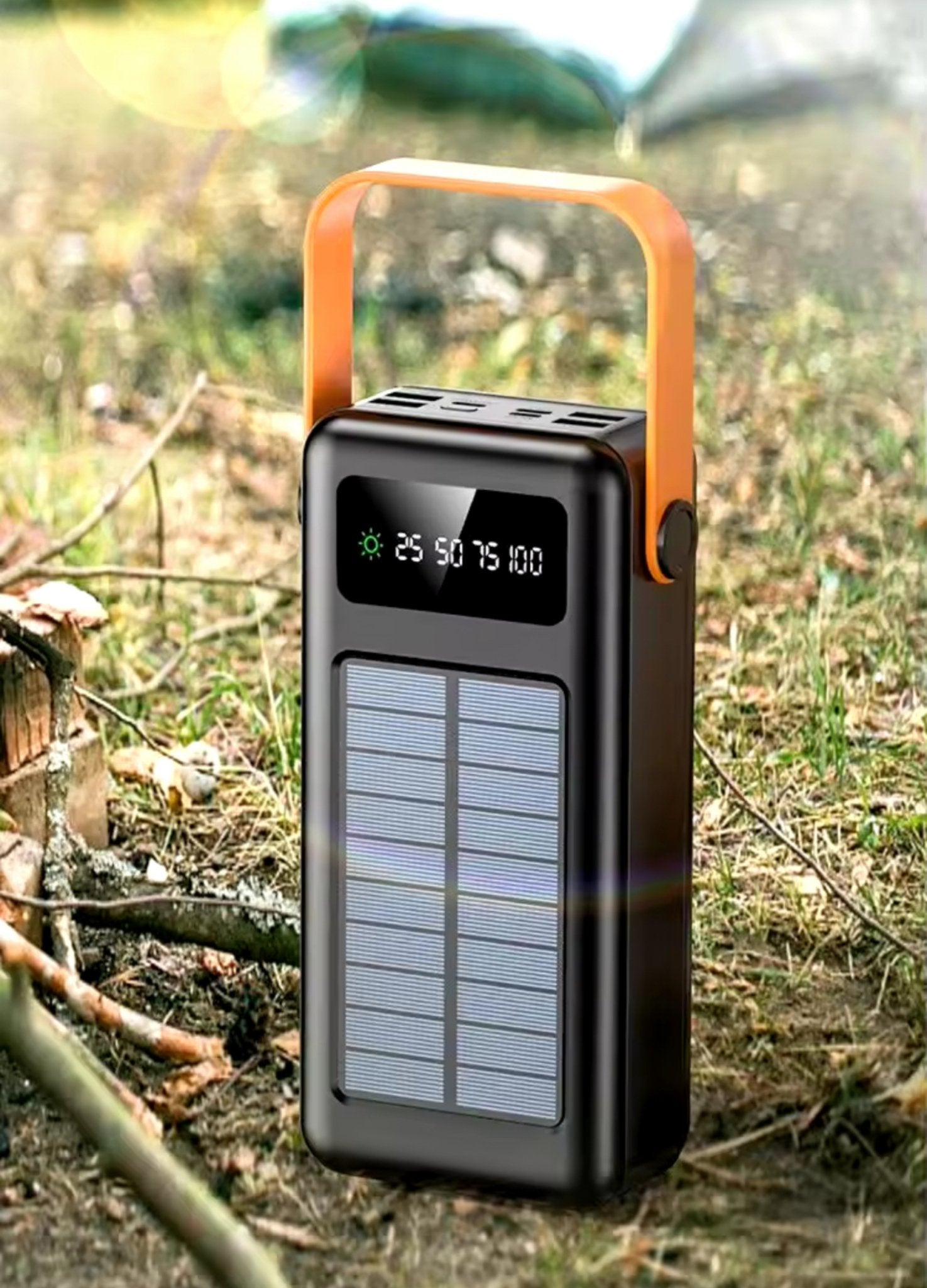 TUTT 60,000 mAh Solar Power Bank | Fast Charging | Built - In Cables | Flashlight | PowerBanks PD 22.5W Portable Phone Mobile Charger - TUTT