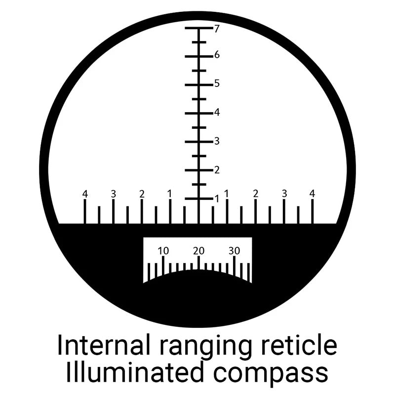 TUTT Admiral 7x50 Rugged Waterproof Binocular with Internal Rangefinder & Compass - TUTT