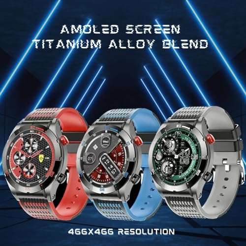 TUTT AMOLED Screen Titanium Alloy Men Fashion Sport Smart Watch Outdoor IP67 with Speaker BT Call