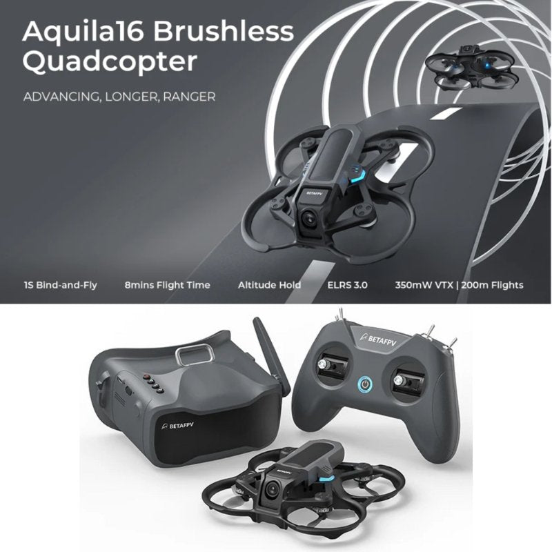 Aquila16 BETAFPV Brushless Quadcopter with Goggles Fly Indoor and Outdoor 3 speeds TUTT