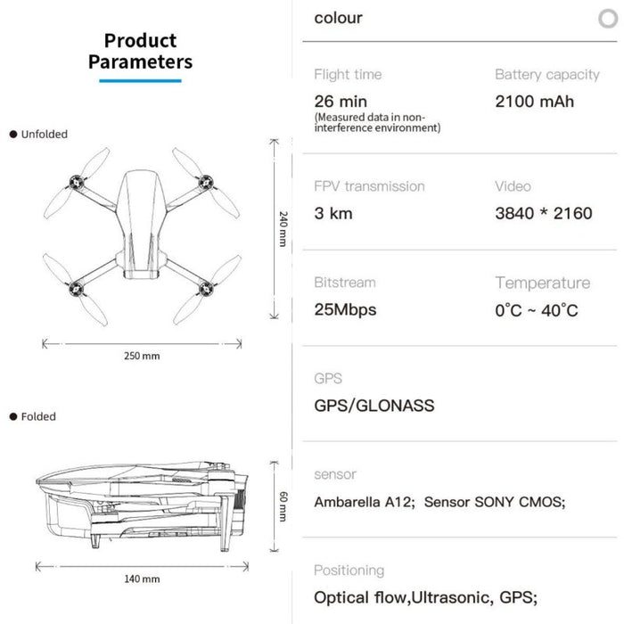 TUTT C-FLY Faith Mini 2 (Upgraded) GPS 5G 5KM WIFI FPV with 4K 20MP Camera 3-Axis Brushless Gimbal 32mins Flight Time 249g