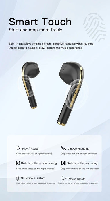 TUTT Classic Wireless Earbuds, Mini Bluetooth 5.3 Headphones HiFi Stereo, Wireless Earphones with ENC