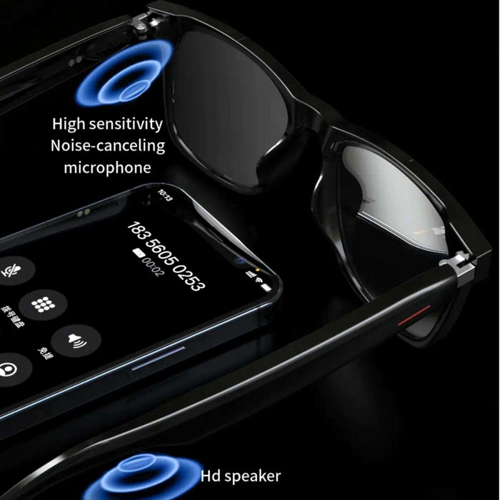 TUTT Bluetooth Smart Glasses Anti-Blue Ray UV | Wireless Call & Music AI Voice & Camera Control Sunglasses | E13 Test Kit | Replaceable With Prescription - TUTT