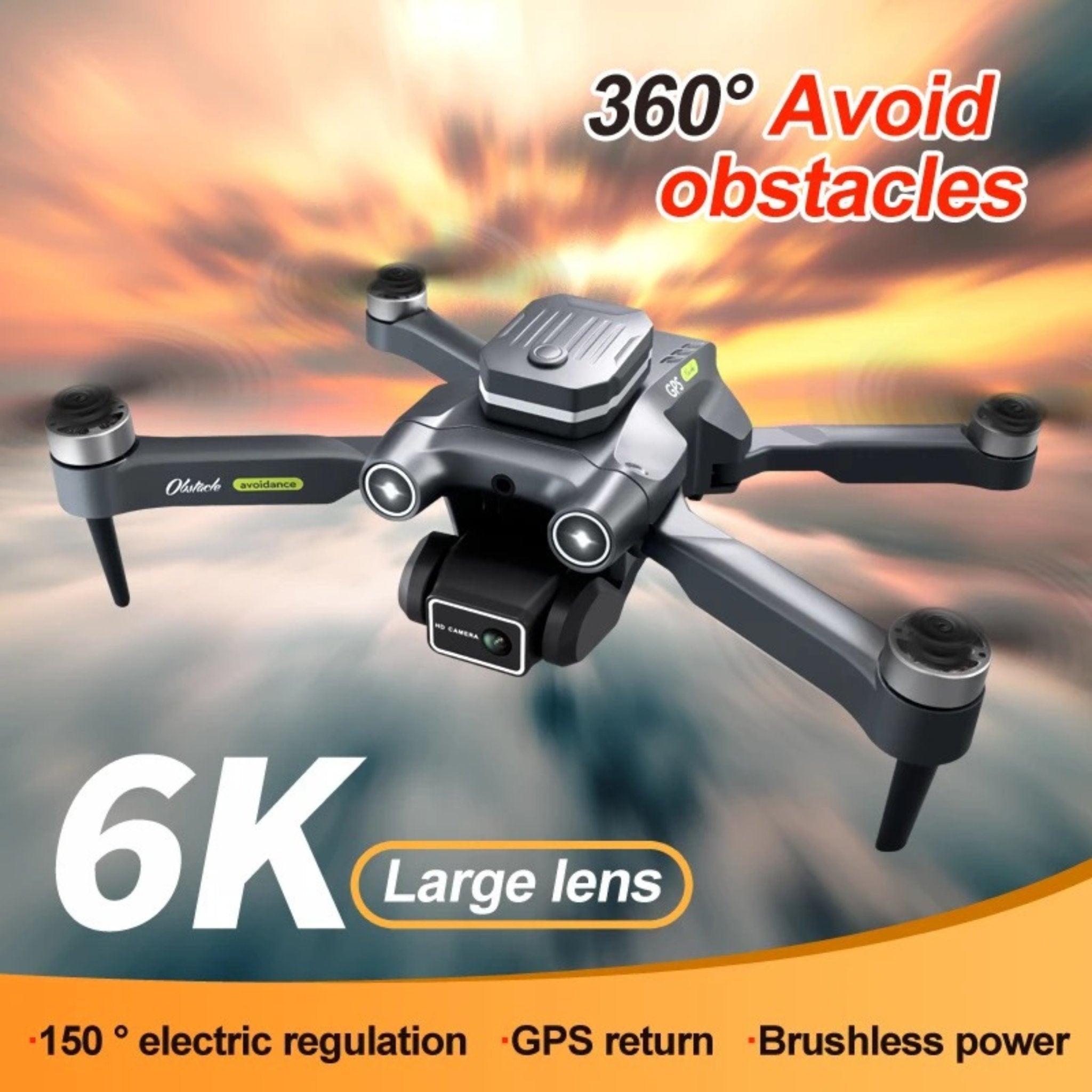 TUTT H25 4K HD GPS Mini Drone for Foldable RC Quadcopter, 5G Transmission 20 Flight Time, Brushless Motor