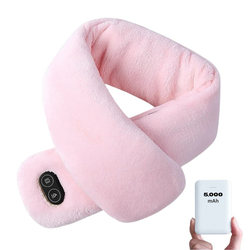 TUTT Heated Scarf with Neck Vibrating Massager | 5,000 mAh Power Bank | 3 Heat and Vibration Levels | Unisex Electric Neck and Shoulder Heating Pad | Ideal Winter Gift - TUTT