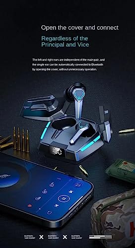 TUTT JX10 TWS Wireless Earbud Gaming BT 5.3 | Headset Sport LED Display | Noise Cancelling Earphones for Pro Gamers