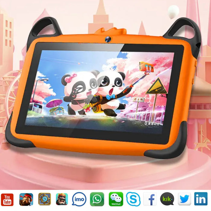 TUTT K7 Drop-Resistant Eva Case Shell HD 7” Kid’s Learning Educational Tablet 8GB Memory (Extendable) Android
