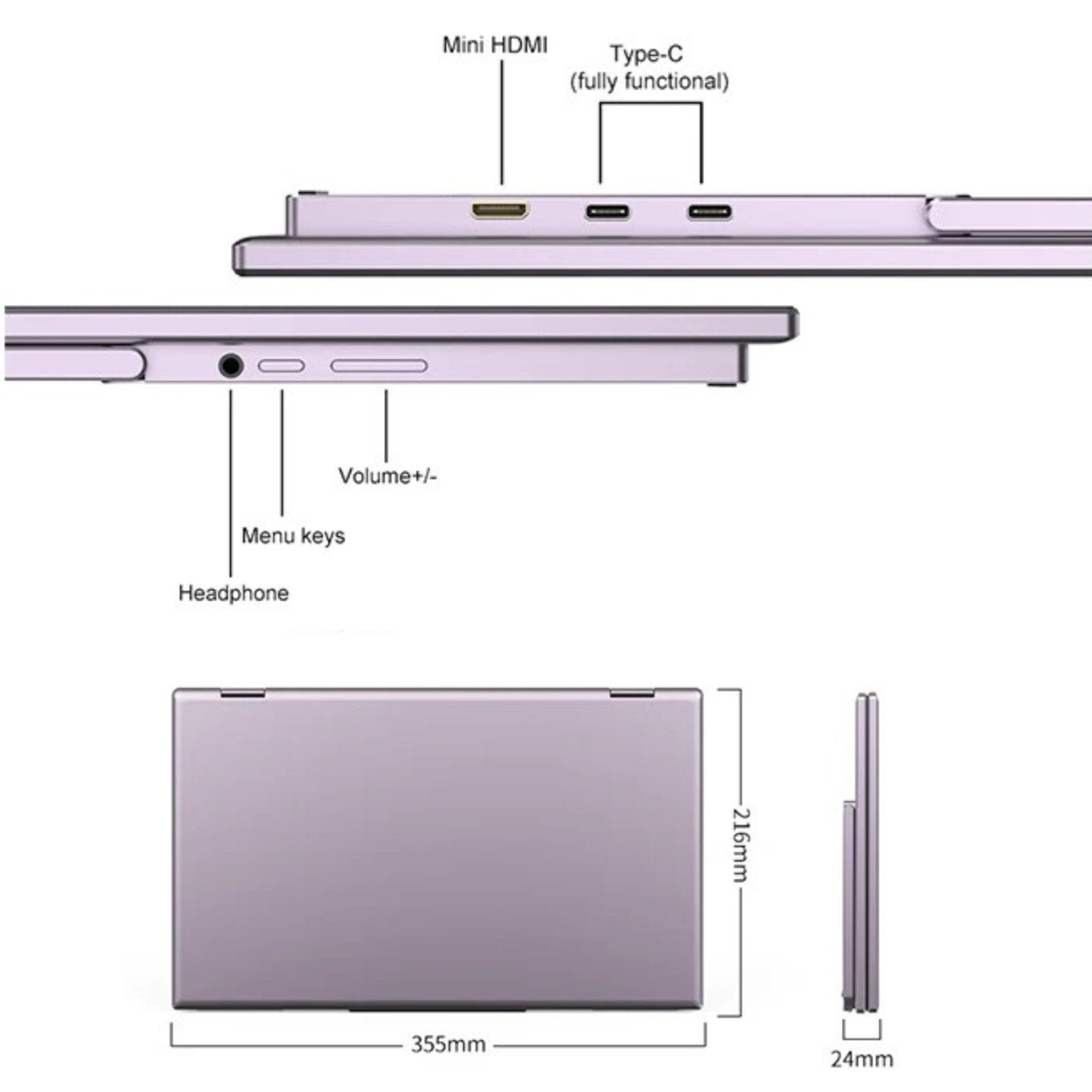 TUTT L11 Portable Laptop Screen Extender 15.6