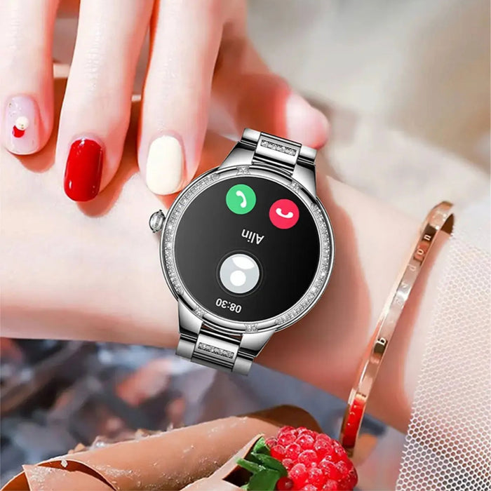 TUTT L6 Classic Ladies AMOLED Screen Women Health Smart Watch Pedometer BT Calling Voice Assistant Smartwatch - TUTT