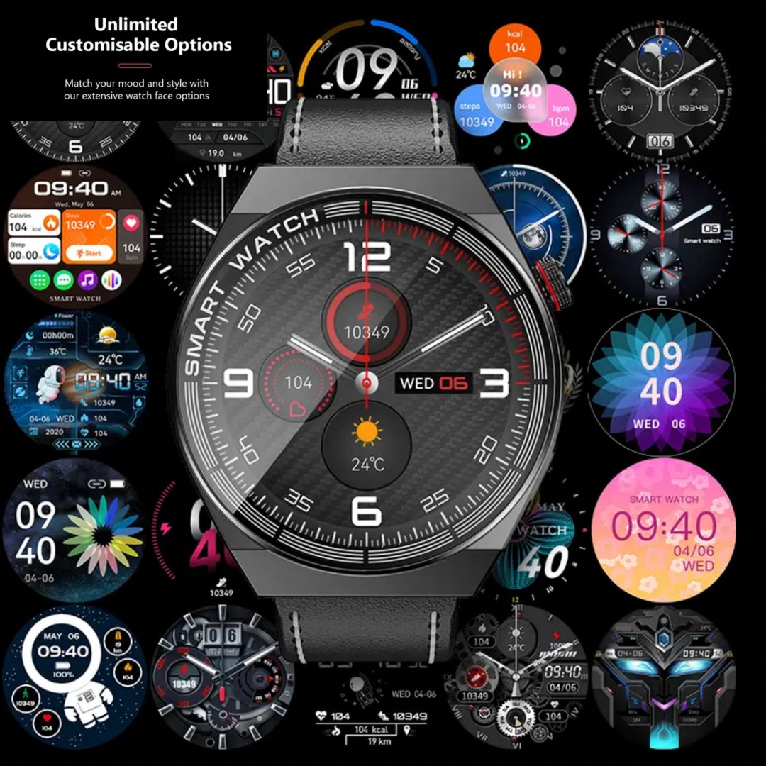 TUTT LX3 Classic Smart Watch For Men | Titanium Alloy | NFC Function Heart Rate Blood Oxygen | IP68