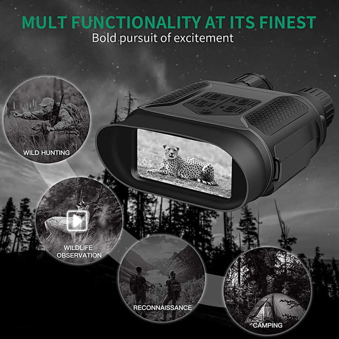 TUTT NAV400 Digital Night Binoculars Vision 3” Display for Complete Darkness GlassOwl Infrared Spy Gear for Hunting and Surveillance - TUTT