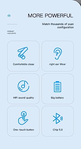 TUTT Right Ear Hook with Microphone BT 5.1+EDR Handsfree Earphones Single Ear Hook HD Call Business | Driving |