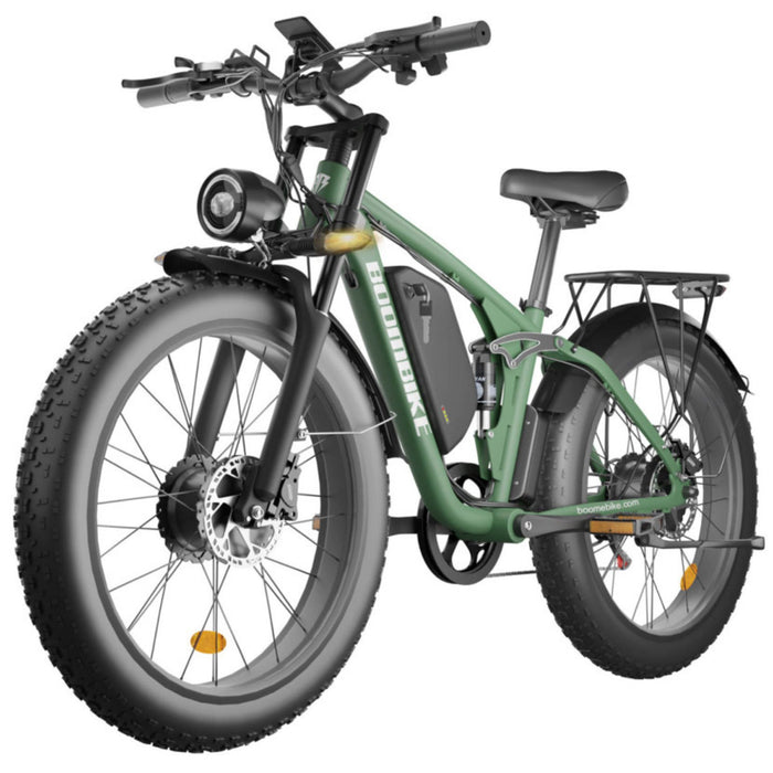 TUTT S1-BOOM Electric Bike 48V 2000W 48V 22.4Ah 35MPH 26" Dual Suspension Hydraulic Disc Brake 7 Speed E Bike