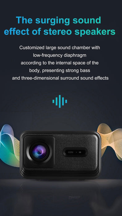 TUTT S24 Ultra Smart Home Theatre Cinematic Projector Auto Focus Keystone & APPs 4K | Android TV WiFi and Bluetooth, Netflix/YouTube Built - in Apps - TUTT