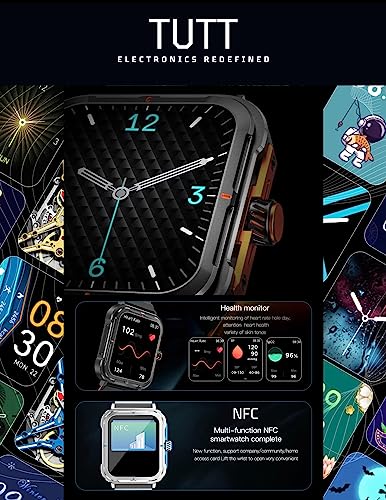 TUTT S8 Men Women Activity Fitness Tracker Pedometer SmartWatch NFC 1.9" HD Screen | AI Voice | IP67