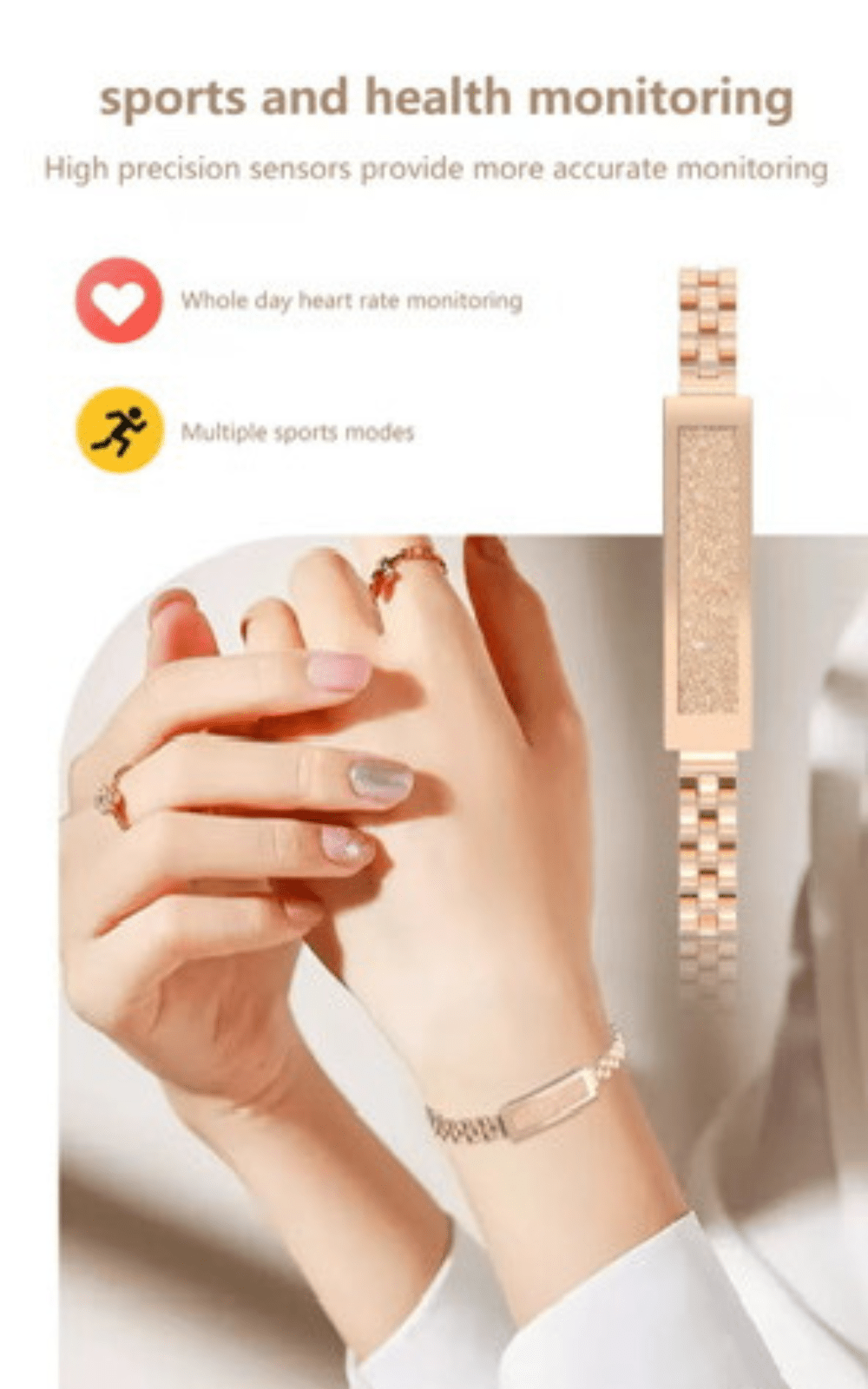 TUTT Smart Bracelet Fitness Sleep Tracker Waterproof IP68 Li8 | App Control for Women - TUTT