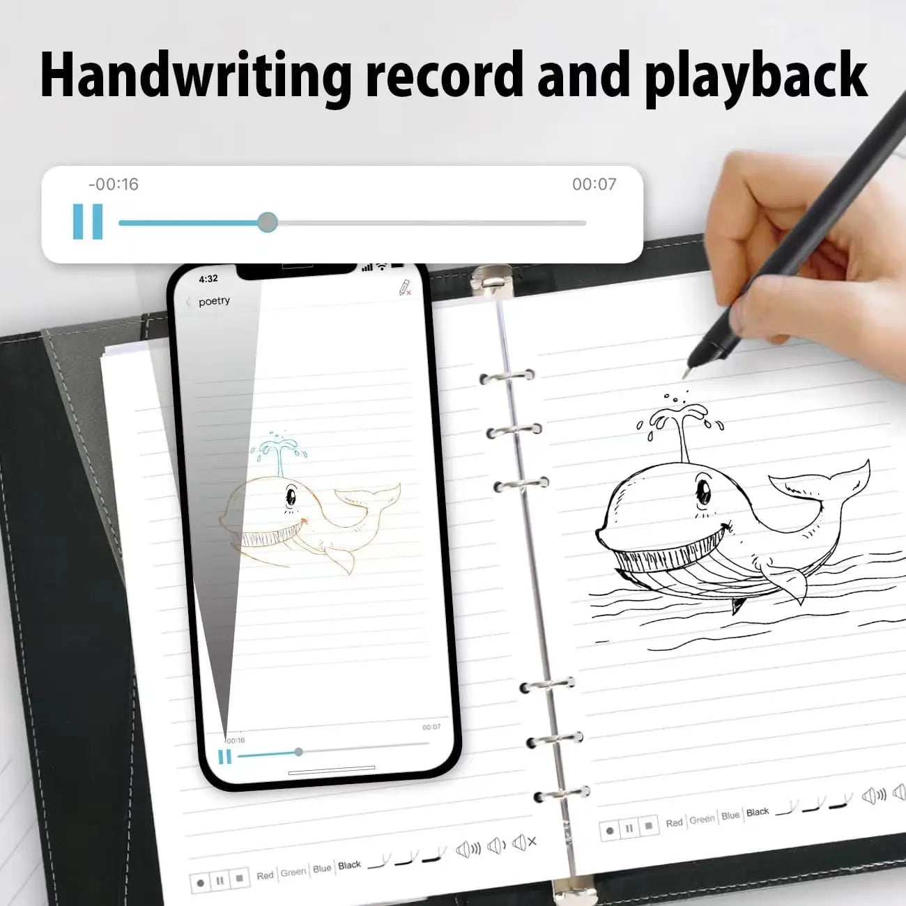 TUTT Smart Pen and Notebook Set | Digital Stylus Writing Board | Real - Time Sync with Android & iOS - TUTT