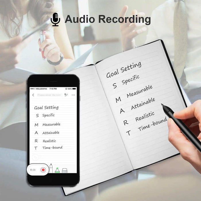 TUTT Smart Pen and Notebook Set | Digital Stylus Writing Board | Real-Time Sync with Android & iOS - TUTT