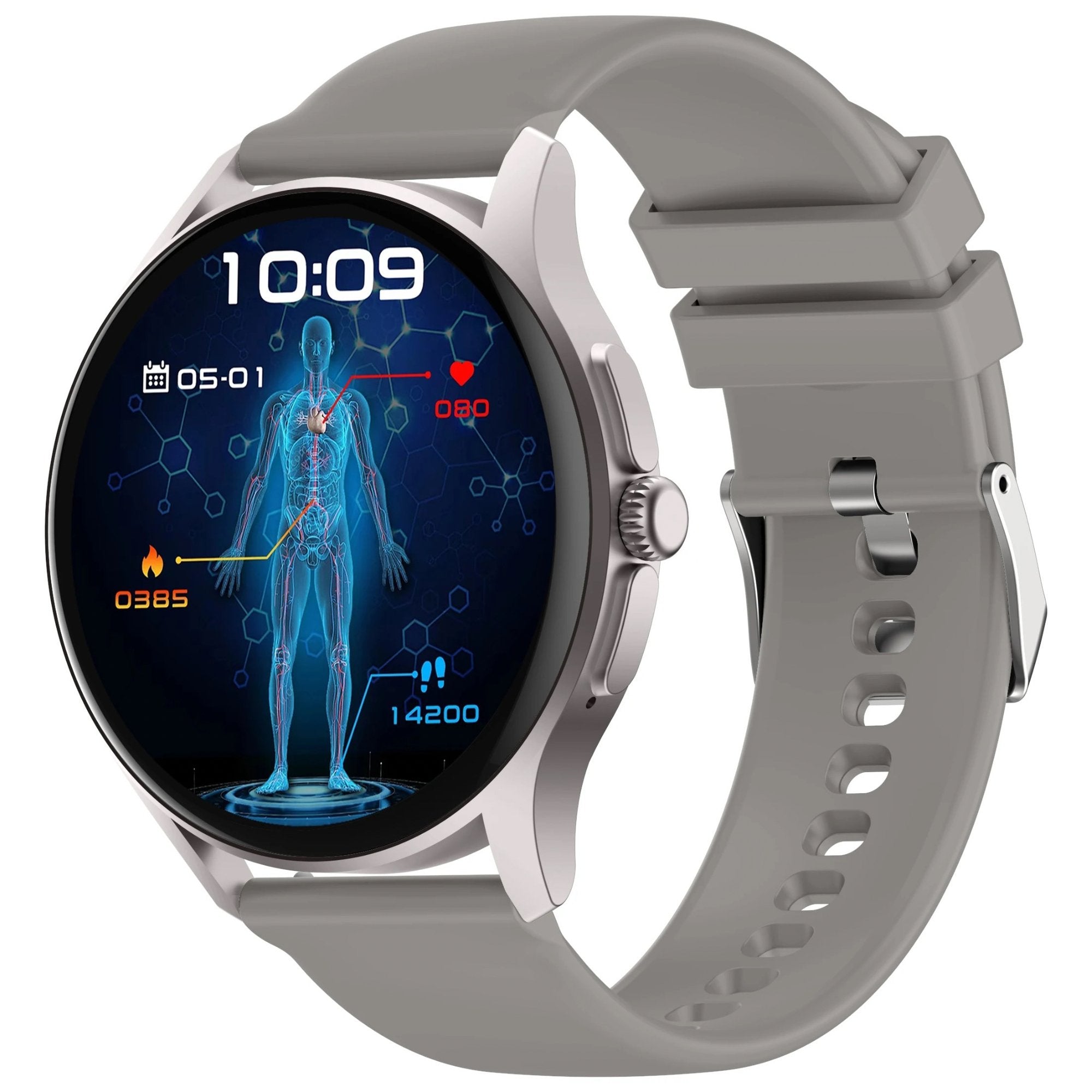 TUTT Sport Smart Watch | 1.39” IPS Screen | ECG Heart Rate & Health Tracker | E3 Smartwatch with Bluetooth Calling & AI Voice Assistant - TUTT