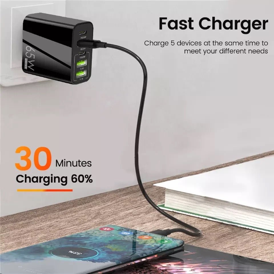 TUTT Travel & Charging Kit | 10000mah Power Bank | Universal Travel Adapter Wireless Charging | 65 & 30W Charger