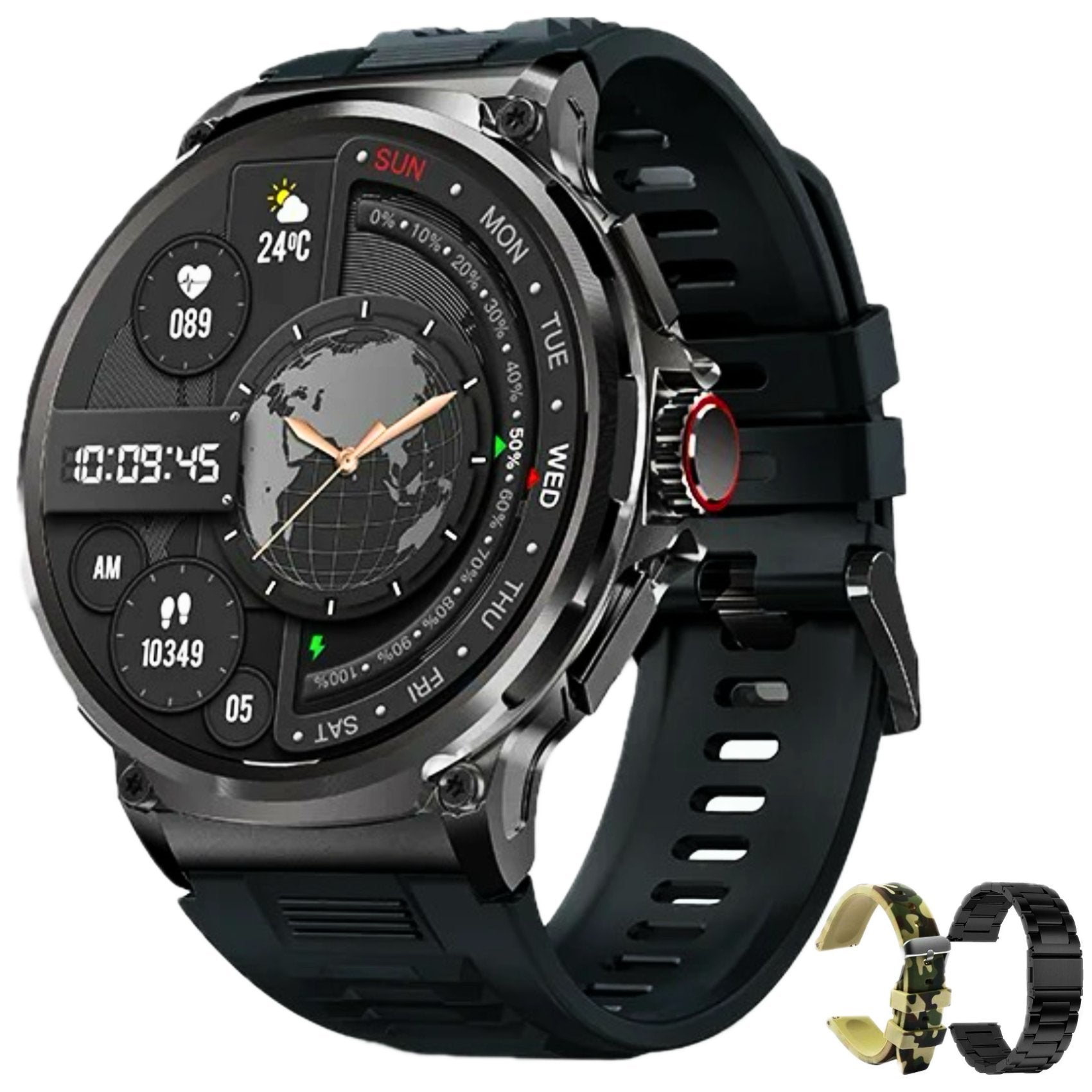 TUTT V9 Metal Case Men Outdoor Military Smart Watch