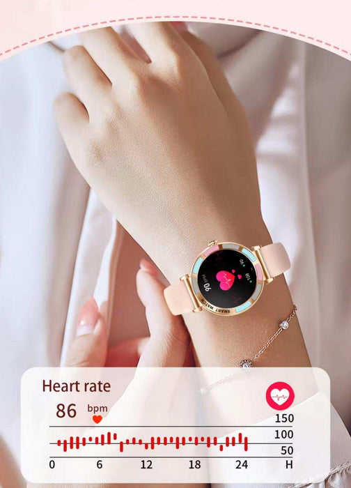 TUTT Women’s Smart Watch | Slim & Stylish Design 1.27” HD Dial | Waterproof | AI Voice Assistant | Women’s Health & Sports Tracker Smartwatch | W1 2 Strap - TUTT