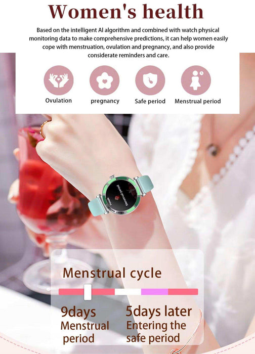TUTT Women’s Smart Watch | Slim & Stylish Design 1.27” HD Dial | Waterproof | AI Voice Assistant | Women’s Health & Sports Tracker Smartwatch | W1 2 Strap - TUTT
