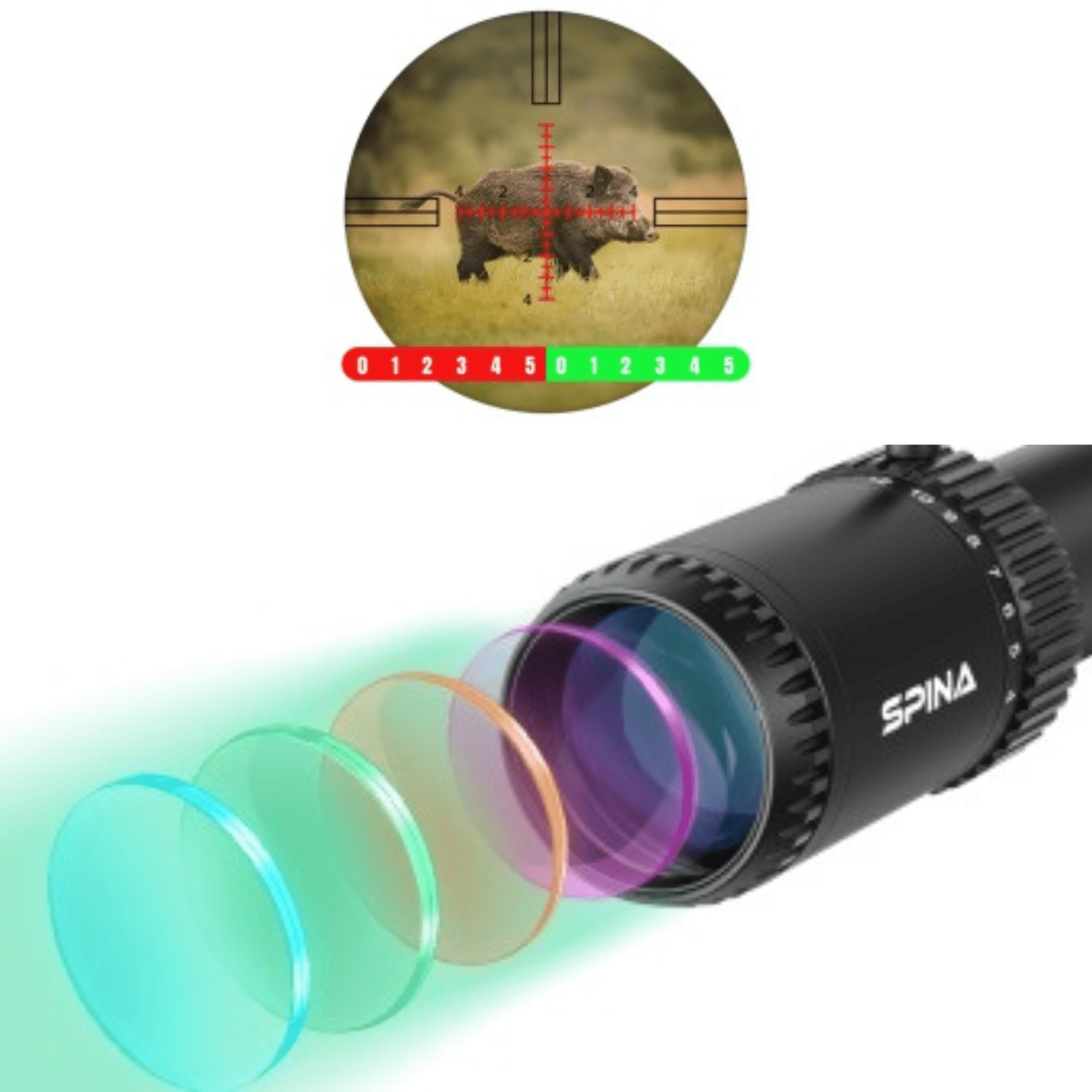 VOIDRAX 4 - 40×56 FFP Tactical Scope 34mm Tube Side Focus | Illuminated Reticle 12 Gear | Long Range Scope Binocular | Spina sold by TUTT - TUTT