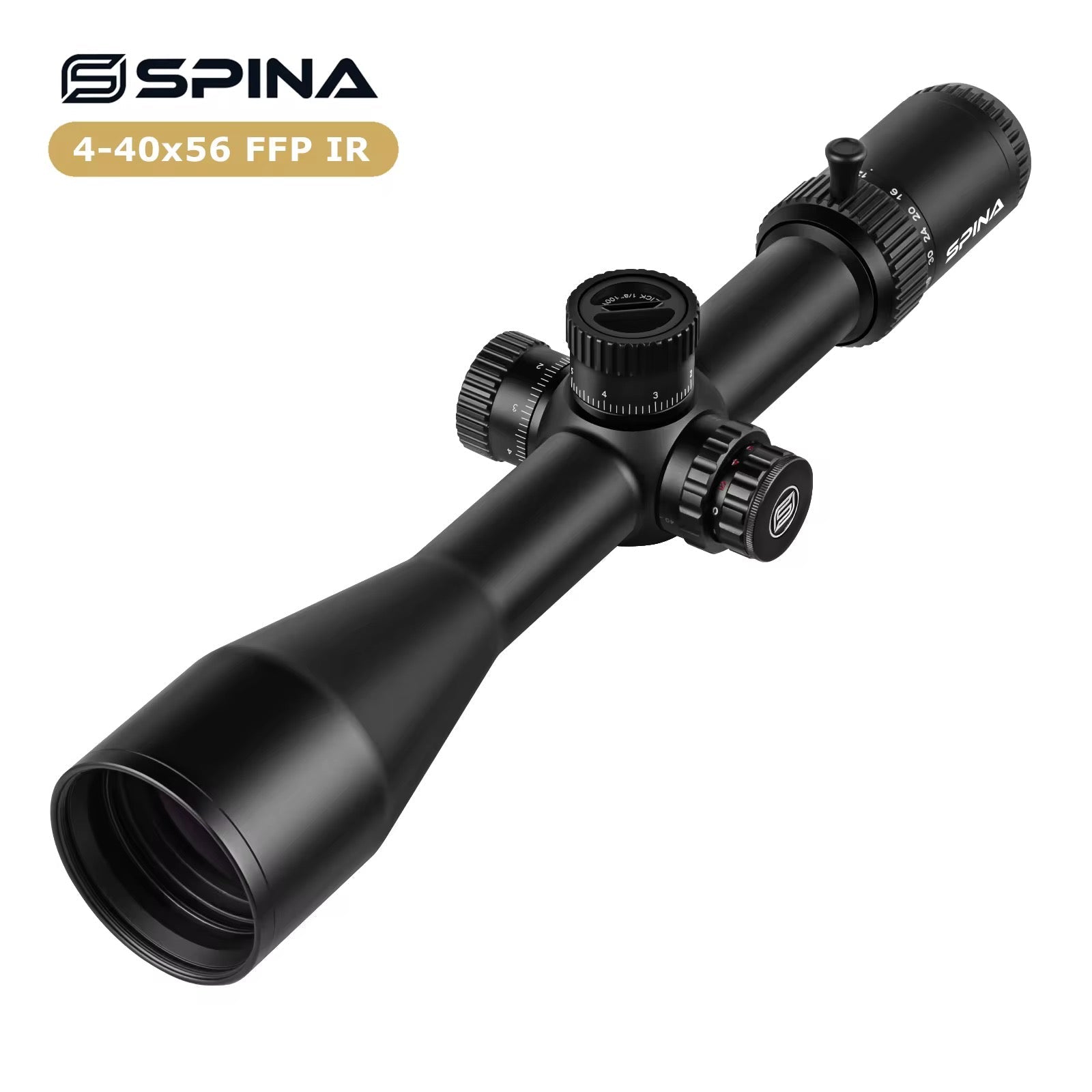 VOIDRAX 4 - 40×56 FFP Tactical Scope 34mm Tube Side Focus | Illuminated Reticle 12 Gear | Long Range Scope Binocular | Spina sold by TUTT - TUTT